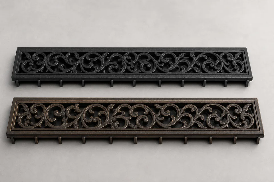 Decorative Scroll Channel Drain Grates product category