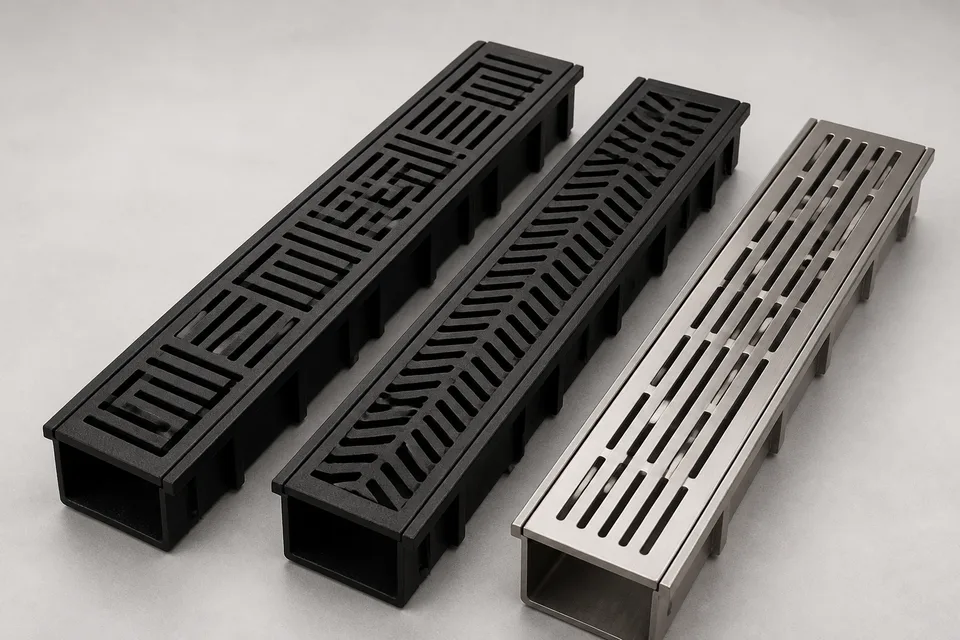 Geometric Channel Drain Grates product category