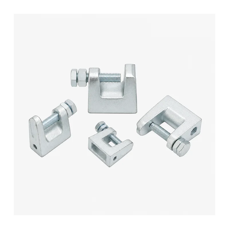 Steel flange beam clamp with threaded fastener